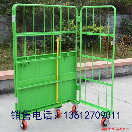 折叠式快递物流台车移动周转箱仓储笼车仓库搬运理货推车铁笼铁框 - 图2