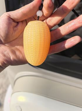 天然黄玉玉石玉米手把件玉石玉米多子多福手玩五谷丰登金黄色把件