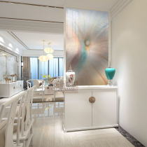 Custom Light Extravagant Color Art Glass Frosted Screen Partition Living Room Sculpture Flower Engraving Crafts Make-up Room Genguan