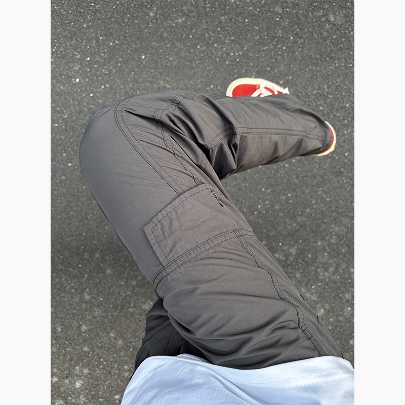 F2ocus灰色多口袋速干工装裤男款夏季冰丝凉感裤子直筒宽松休闲裤,淘宝优惠券,粉丝福利购,淘宝优惠卷