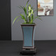 Boutique large Ge Kiln purple sand high style orchid special flower pot home indoor green plant potted cliff old pile pot