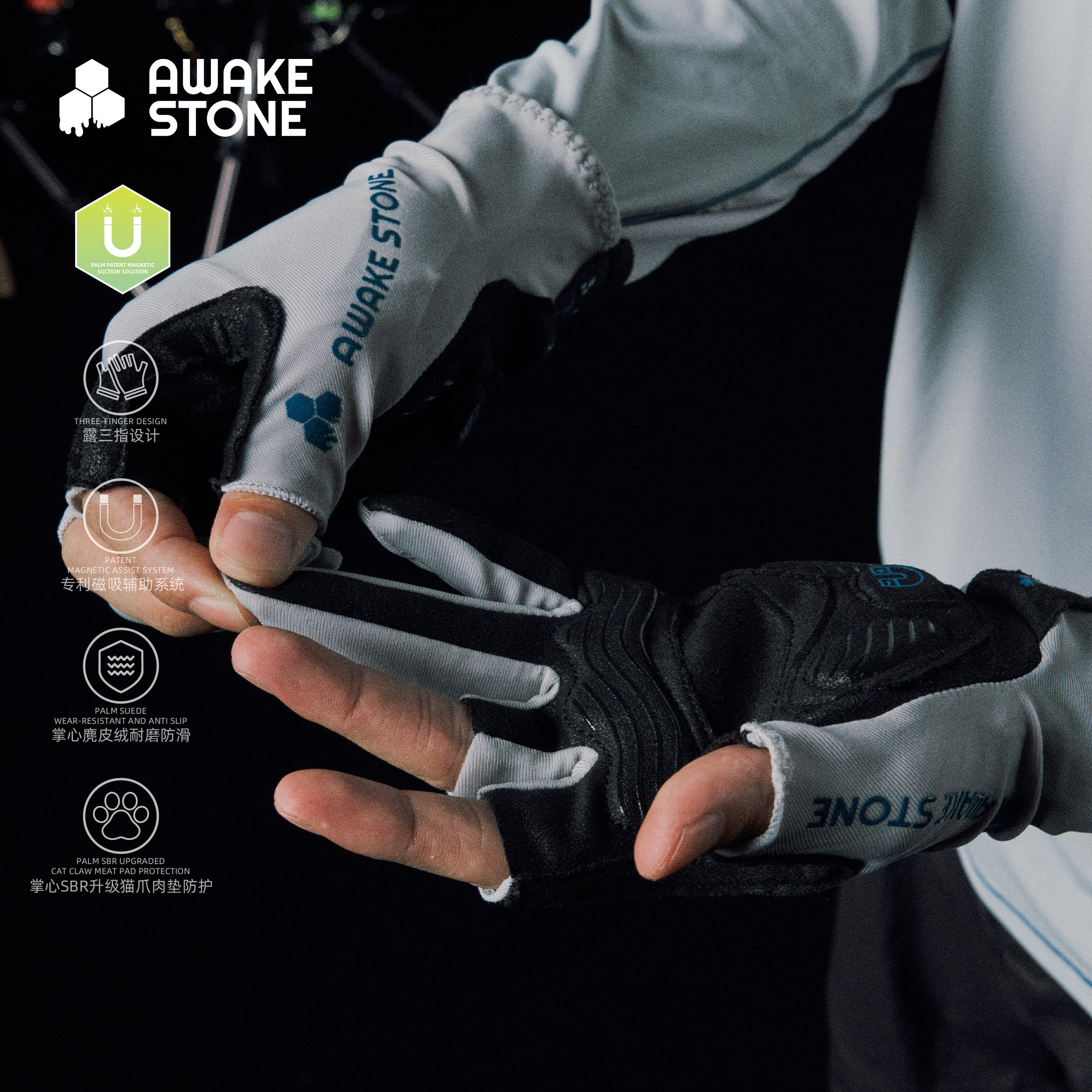 醒石钓鱼手套冬季防滑露三指新款磁吸户外防晒垂钓专用路亚手套,淘宝优惠券,粉丝福利购,淘宝优惠卷
