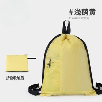 ກະເປົ໋າສາຍແອວ drawstring folding outdoor ເປັນ ultra-light portable skin bag fitness running sports leisure backpack ສໍາລັບຜູ້ຊາຍແລະແມ່ຍິງ