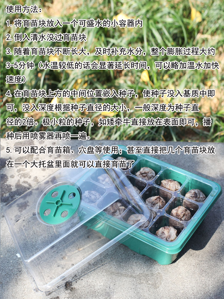 多肉播种育苗盆育苗箱扦插叶插12孔6孔塑料穴盘育苗块保温闷养盖-图0