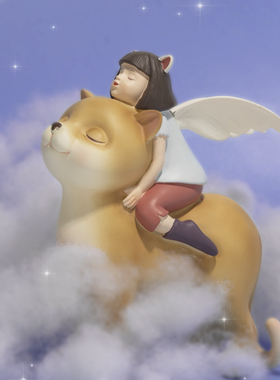 留象树脂送礼爱意表达卡通