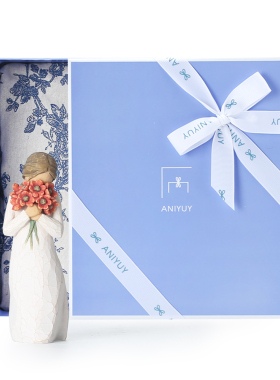 美国礼物礼物美国雕塑朋友永生花