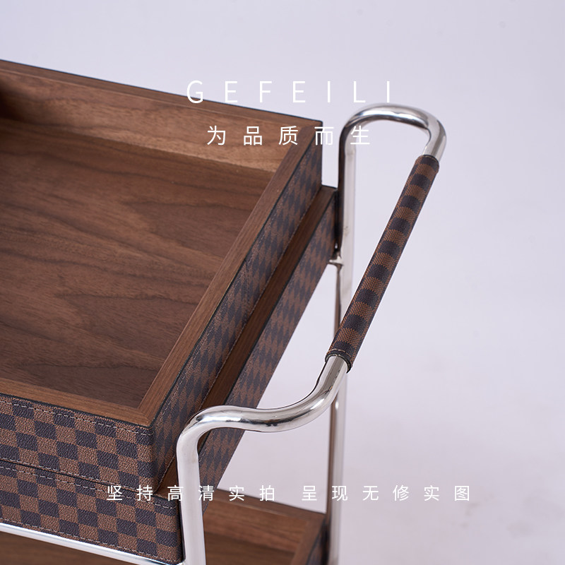 格菲莉中古风可移动小推车带轮创意沙发边几客厅家用复古收纳茶几,淘宝优惠券,粉丝福利购,淘宝优惠卷