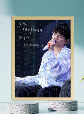 张杰演唱会木质拼图相框