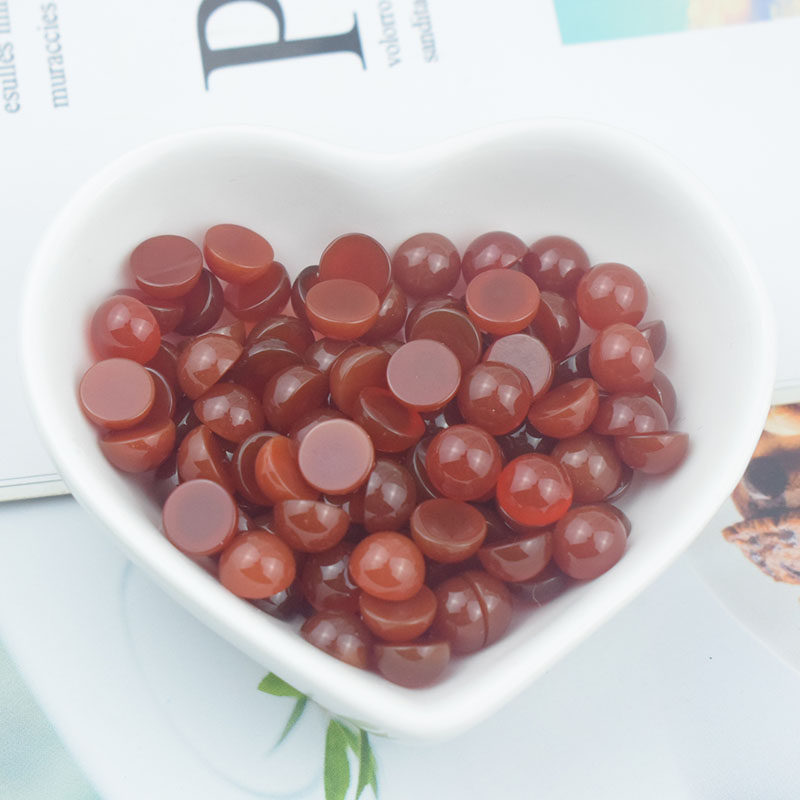 红玛瑙戒面蛋面椭圆正圆镶嵌DIY手作古风饰品配件天然链材料发簪,淘宝优惠券,粉丝福利购,淘宝优惠卷