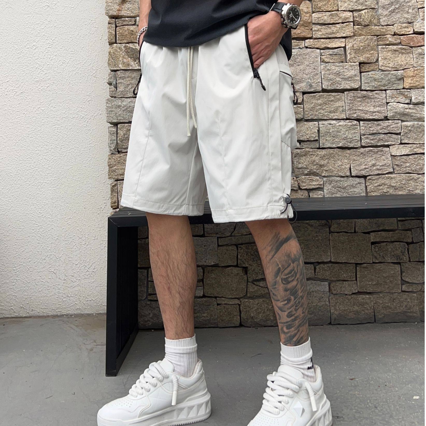 夏季水洗直筒裤休闲裤多口袋薄款百搭工装裤直筒五分裤弹力男短裤,淘宝优惠券,粉丝福利购,淘宝优惠卷