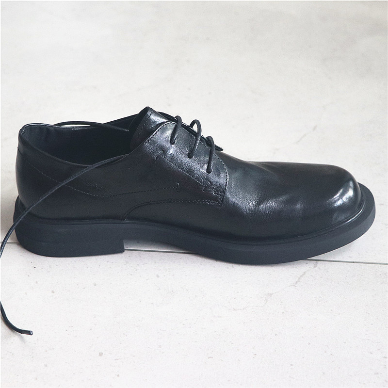 轻松舒适!柔软透气!简约有型头层牛皮德比鞋休闲皮鞋男商务通勤 - 图0