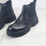 Martens, мягкие кожаные челси на платформе, ботинки, короткие сапоги, высота каблука 5см, простой и элегантный дизайн, воловья кожа