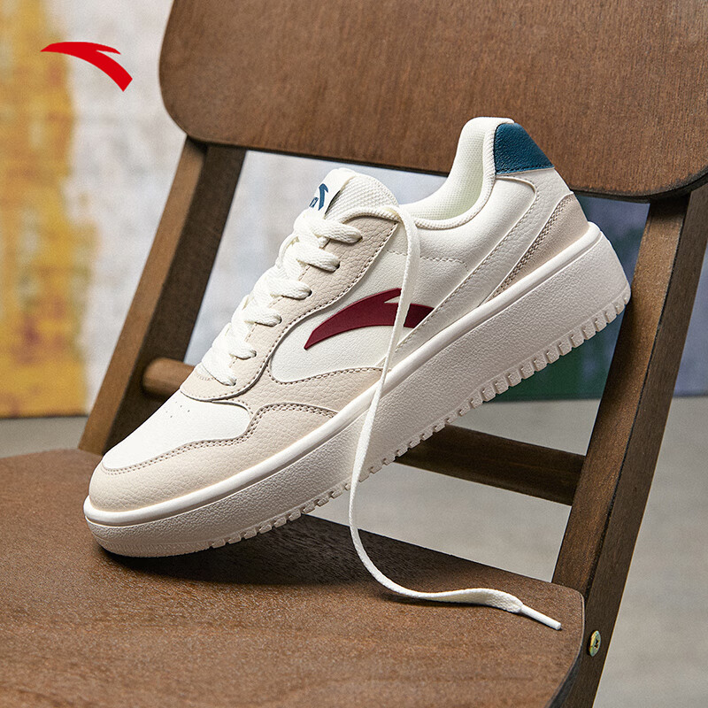 安踏板鞋男冬季新款学生小白鞋厚底休闲鞋官方旗舰正品男士运动鞋 - 图1