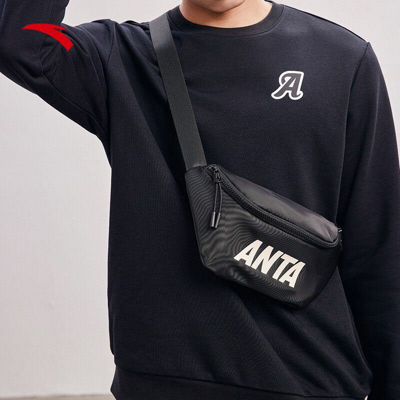 安踏腰包休闲男女2023新款单肩包 锐天运动腰包