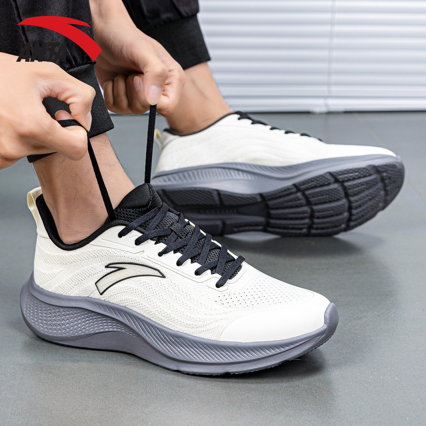 安踏运动鞋男减震轻便软底男鞋官方正品防滑跑步鞋新款网面休闲鞋,淘宝优惠券,粉丝福利购,淘宝优惠卷