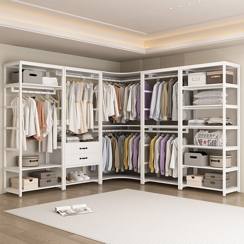 货架衣柜自制步入式衣帽间衣橱组合衣服开放式挂衣架落地卧室架子 - 图2