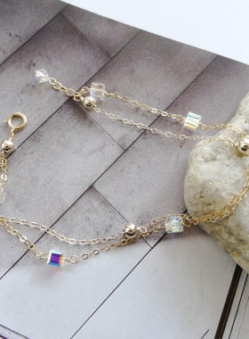 掌上明珠手镯水晶方糖情人节礼物