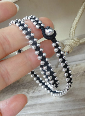 双层编织多圈情侣手链