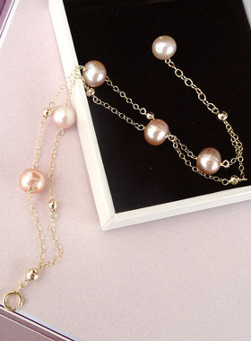 爱你如初见珍珠手链14k包金时尚