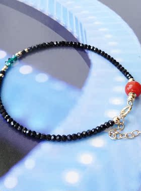 南红水晶美国包金百搭手串