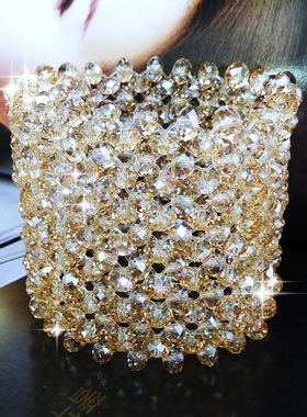 欧美风加宽爱的箴言伤痕水晶手链