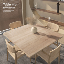 Imitation wood wood grain waterproof oil-proof tea table cloth cushions free of washing leather table cushion silicone table cloth original wood color table cushion