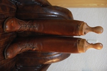 WWI British army officer 7 holes horse boots with original fit shoe tree