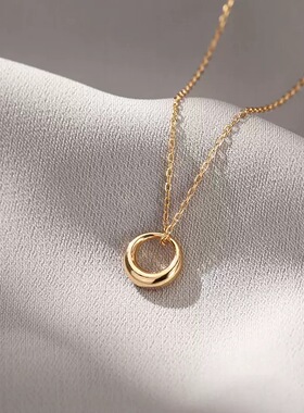REDO几何圆圈项链女轻奢锁骨链2026年新款爱我万岁韩宇桐短剧同款