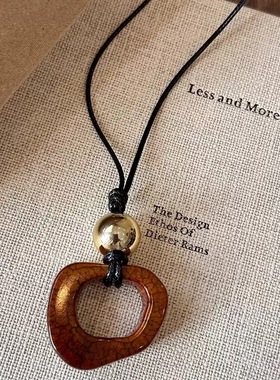 REDO吊坠项链女轻奢气质高级感长款毛衣链2025新款挂件装饰配饰