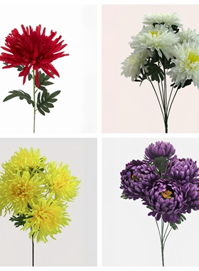 一支菊花一束菊花仿真清明思念菊