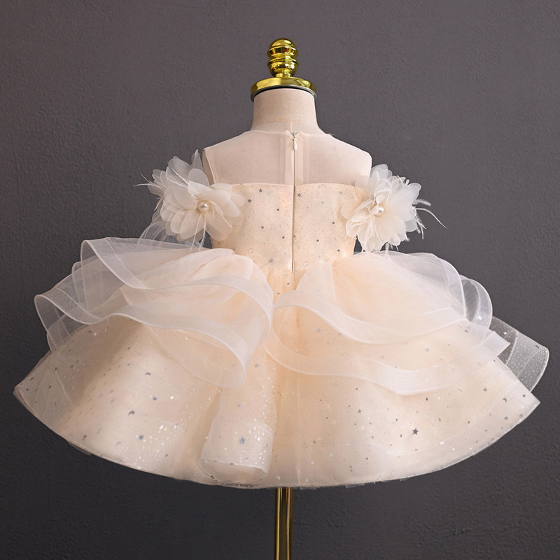 轻奢高端儿童礼服公主裙女童蓬蓬纱花童婚纱裙小众生日洋气演出服,淘宝优惠券,粉丝福利购,淘宝优惠卷