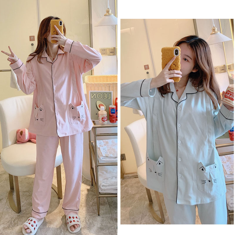 大码孕妇喂奶哺乳衣家居服套装睡衣 韵娜世家家居服套装