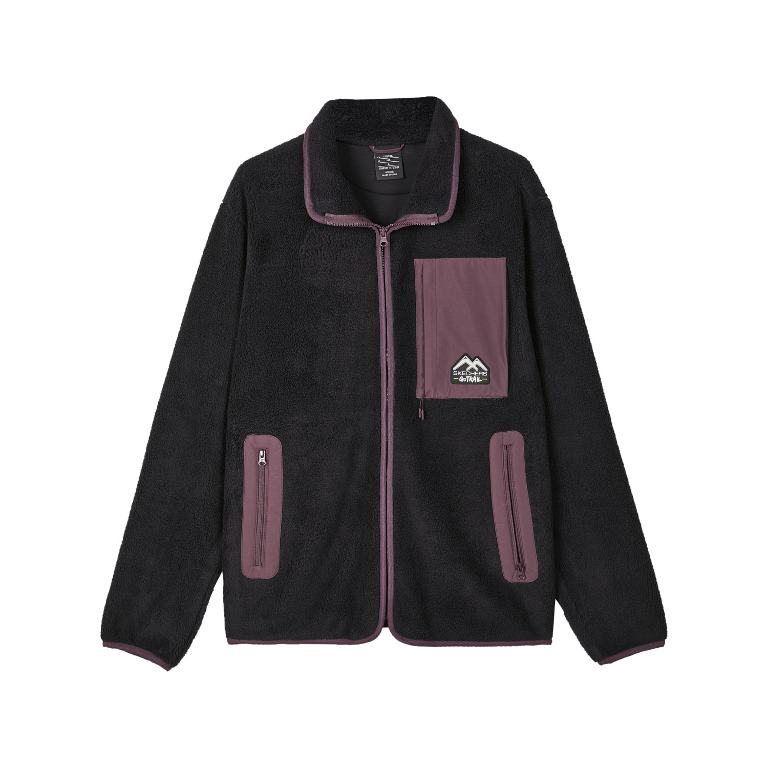 Skecehrs斯凯奇秋冬新款男女同款保暖羊羔绒拼接休闲外套L423U070,淘宝优惠券,粉丝福利购,淘宝优惠卷