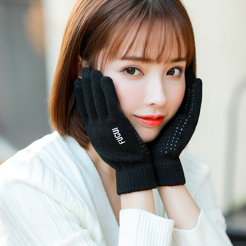 可触屏手套女生秋冬季天防滑开车男学生针织毛线防寒加绒保暖骑行,淘宝优惠券,粉丝福利购,淘宝优惠卷