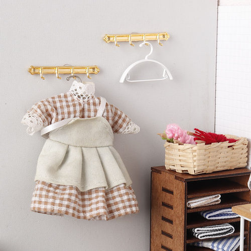 里左拉微缩模型迷你墙壁挂钩玩具dollhouse12分ob11娃娃屋diy铁艺 - 图0