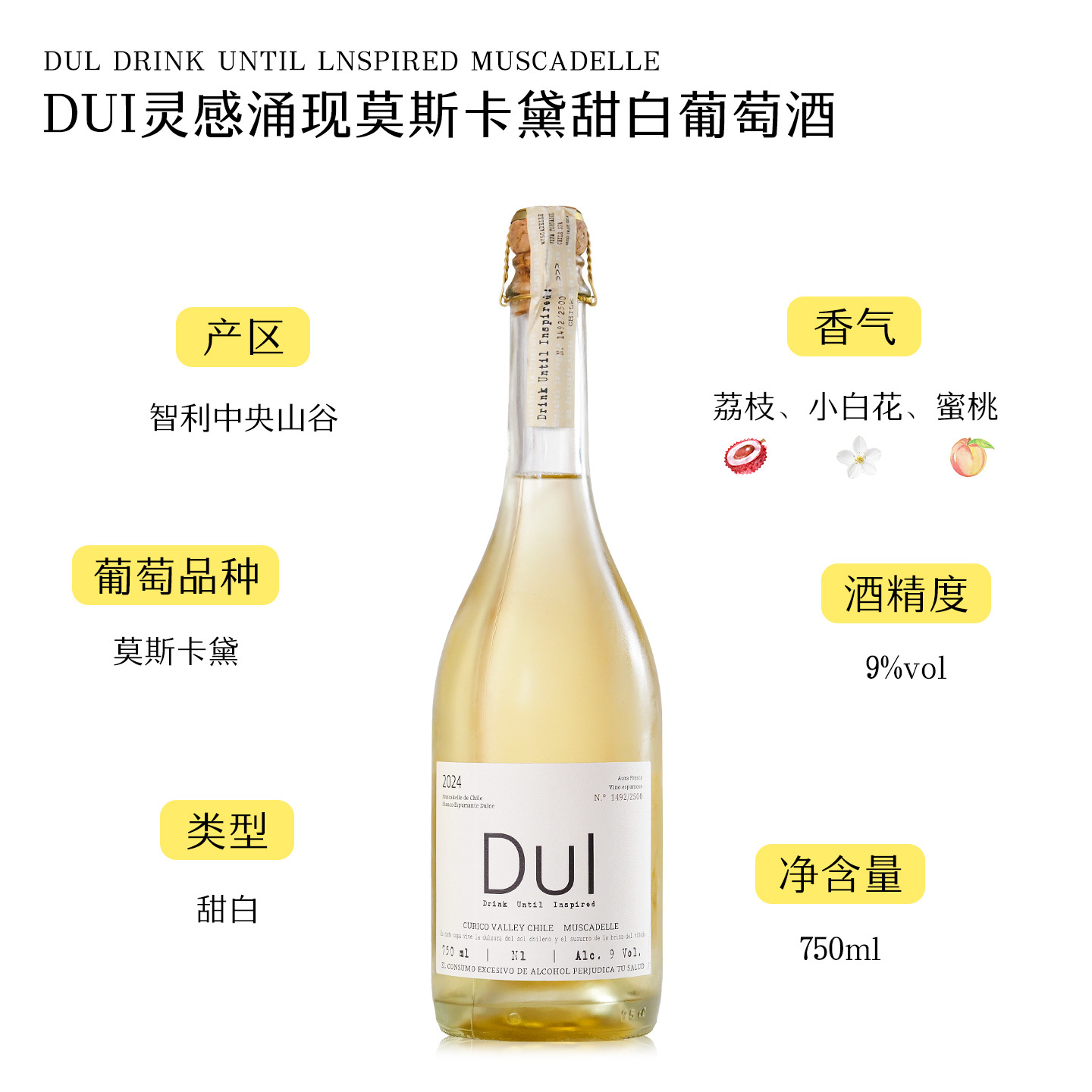白熊喝喝DUI灵感涌现莫斯卡托微醺起泡酒气泡酒甜白葡萄酒 - 图2