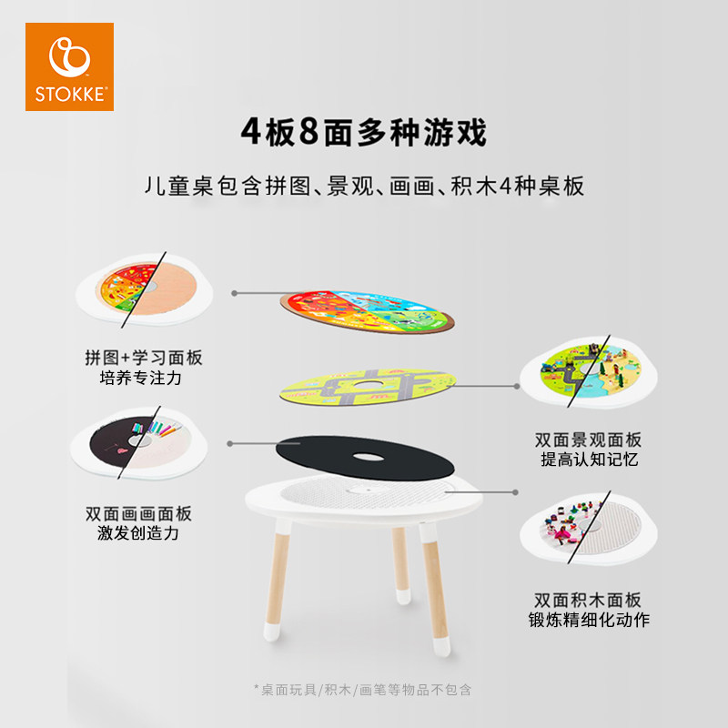 【边学边玩】stokke mutable儿童玩具 stokke多功能玩具台/游戏桌