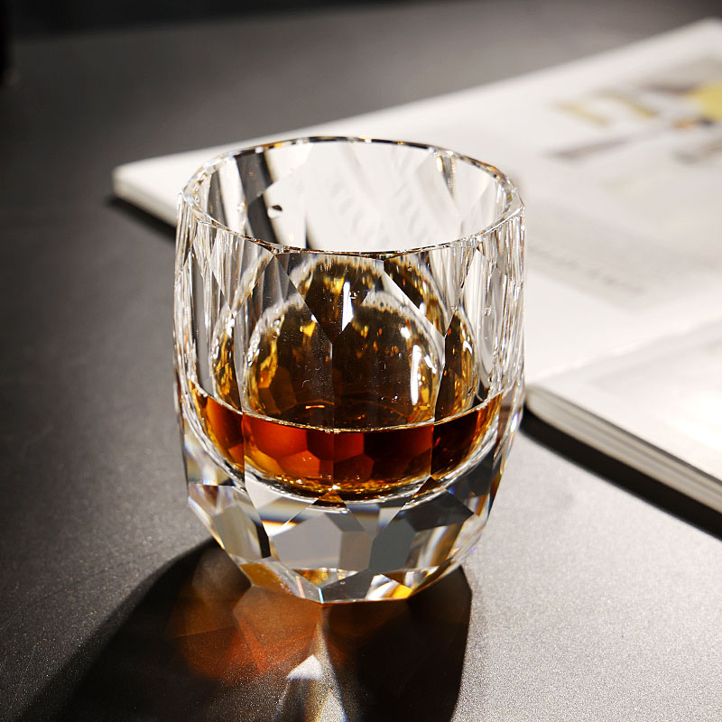 轻奢创意威士忌酒杯K9水晶玻璃手工杯洋酒杯家用喝酒送礼盒装杯子 - 图3