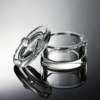 Exquisite thickened crystal glass round jewelry box to store bead chain ring jewelry box dust-proof storage box gift