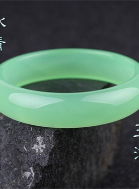 天然玉髓手镯苹果绿 葡萄色复古胖圆条天然玛瑙手镯少女玉镯