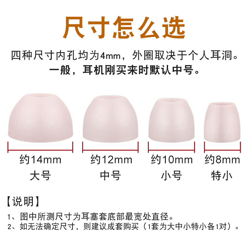 通用B&O Beoplay E8耳机套E4硅胶耳套H3耳塞套H5耳帽H6耳堵bo配件 - 图1