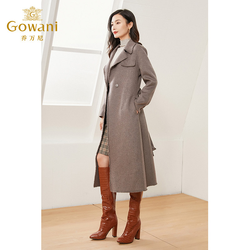 【重磅绵羊毛】乔万尼商场同款女装简约大衣细腻柔软保暖毛呢外套
