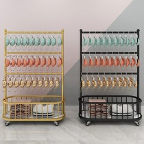 Bra Interior Pants Display Shelving Mall Shop Floor Style Multilayer Containing Mobile Display Shelf Side Hung With Blue