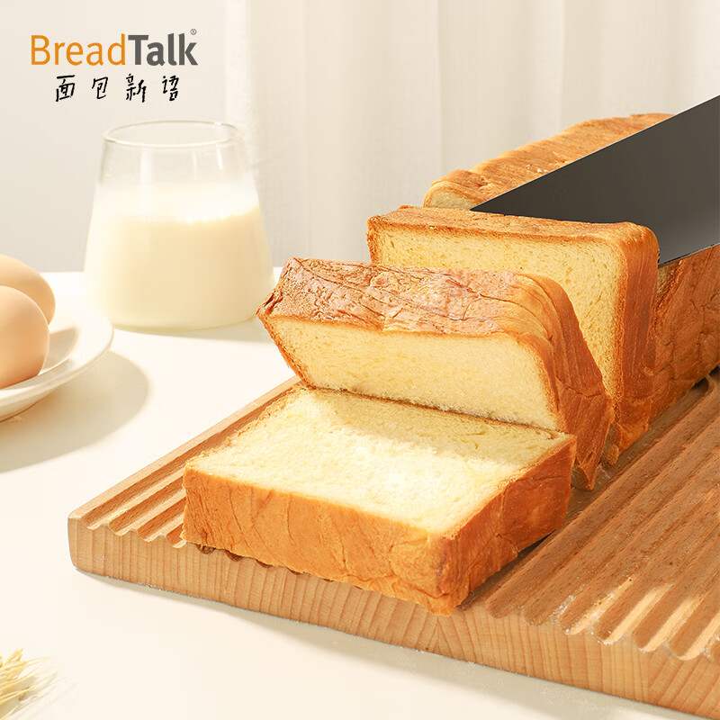 新款新语breadtalk牛乳厚切吐司奶香面包整箱切片早餐速食代餐400 - 图0