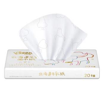 舒洁(Kleenex)北海道牛乳系列乳霜纸面巾20抽*4包装婴童可用云柔 - 图2