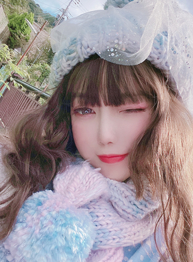 原创风手作新品马卡龙彩虹围巾