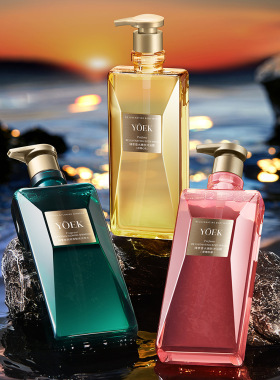 YOEK臻享香水嫩肤沐浴露 防断发靓泽洗发水 柔顺丝滑发膜 500ml