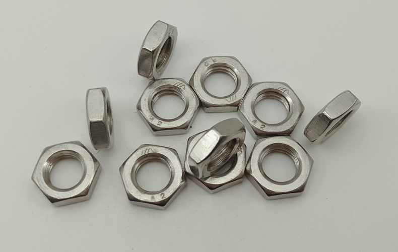 304不锈钢六角薄螺母 薄螺帽 扁薄螺丝帽 M3M4M5-M24M27M30M33M36 - 图3