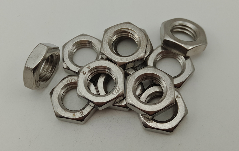 304不锈钢六角薄螺母 薄螺帽 扁薄螺丝帽 M3M4M5-M24M27M30M33M36 - 图1