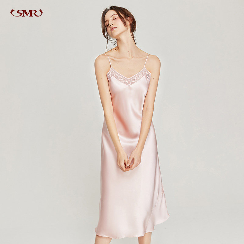 珊目尔长款夏性感白色夏天睡裙 珊目尔睡裙